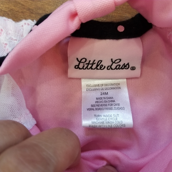 3/$25 Little Lass Inlet Lace White Pink Dress 24M - Picture 7 of 9